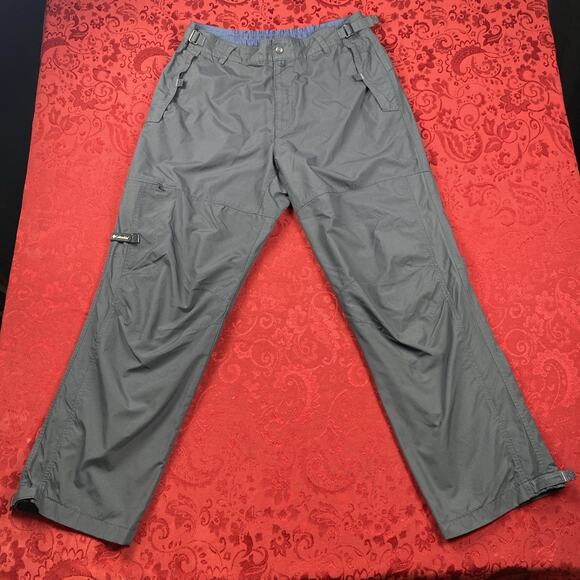 Columbia‎ Pants Mens L Gray 34-38x32"" Adjustable Nylon Hiking Cargo VTG Y2K '02 - Picture 1 of 16